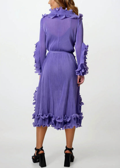 Ruffle Belted Glam Cardigan