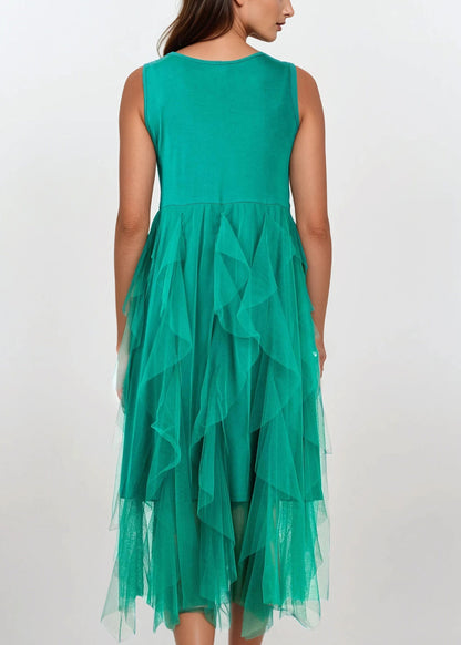 Ruffle Tulle Slip Dress
