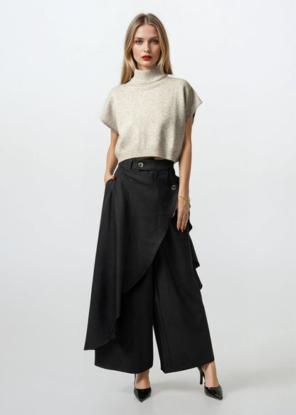 Ruffle Wrap Trousers