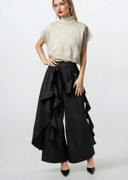 Ruffle Wrap Trousers