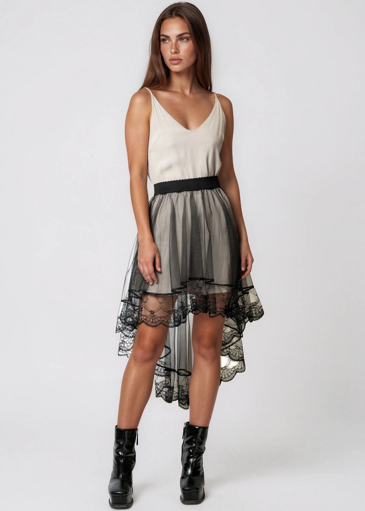 Sheer Tulle Layering Skirt