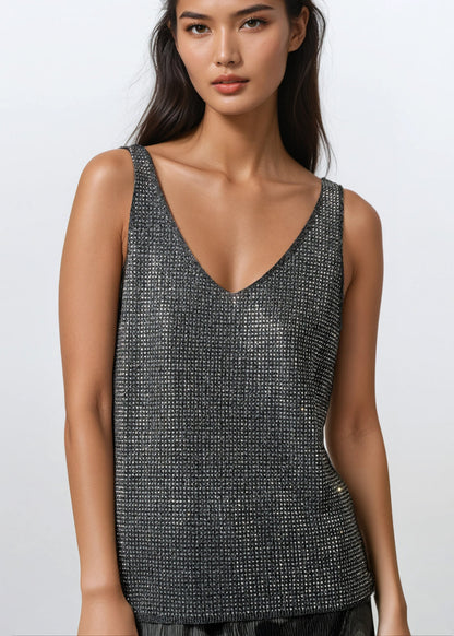 Studded Rhinestone Tank Top