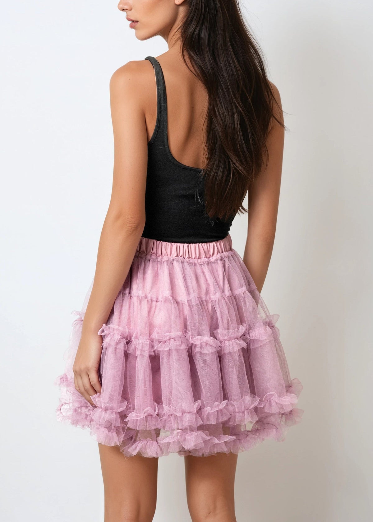 Tiered Tulle Mini Skort