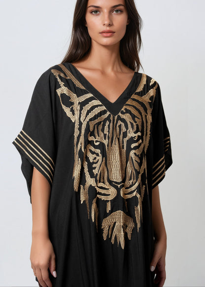 Tiger Head Kaftan Dress