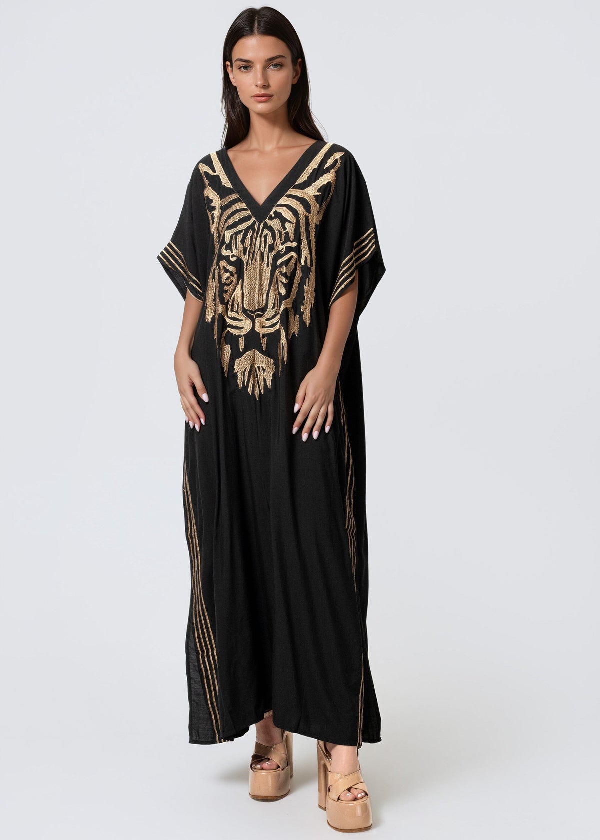 Tiger Head Kaftan Dress