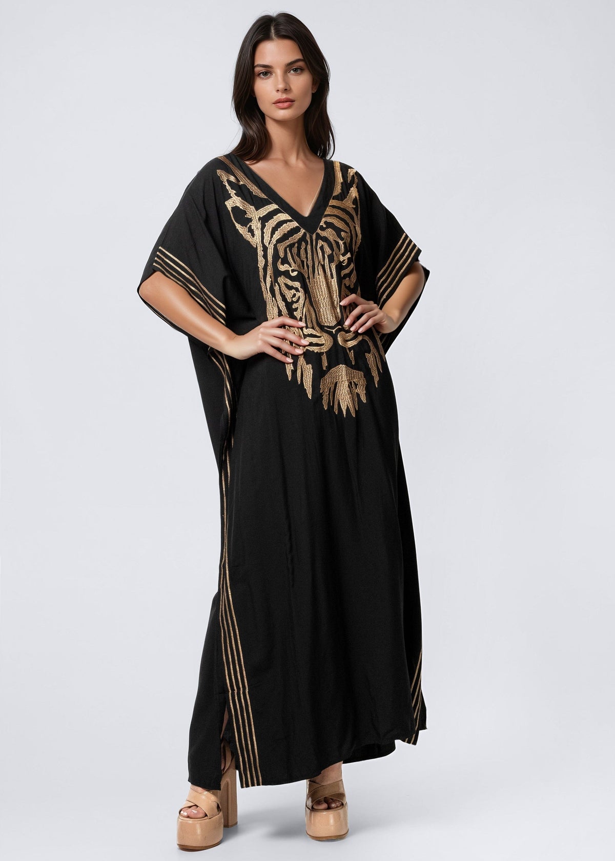 Tiger Head Kaftan Dress